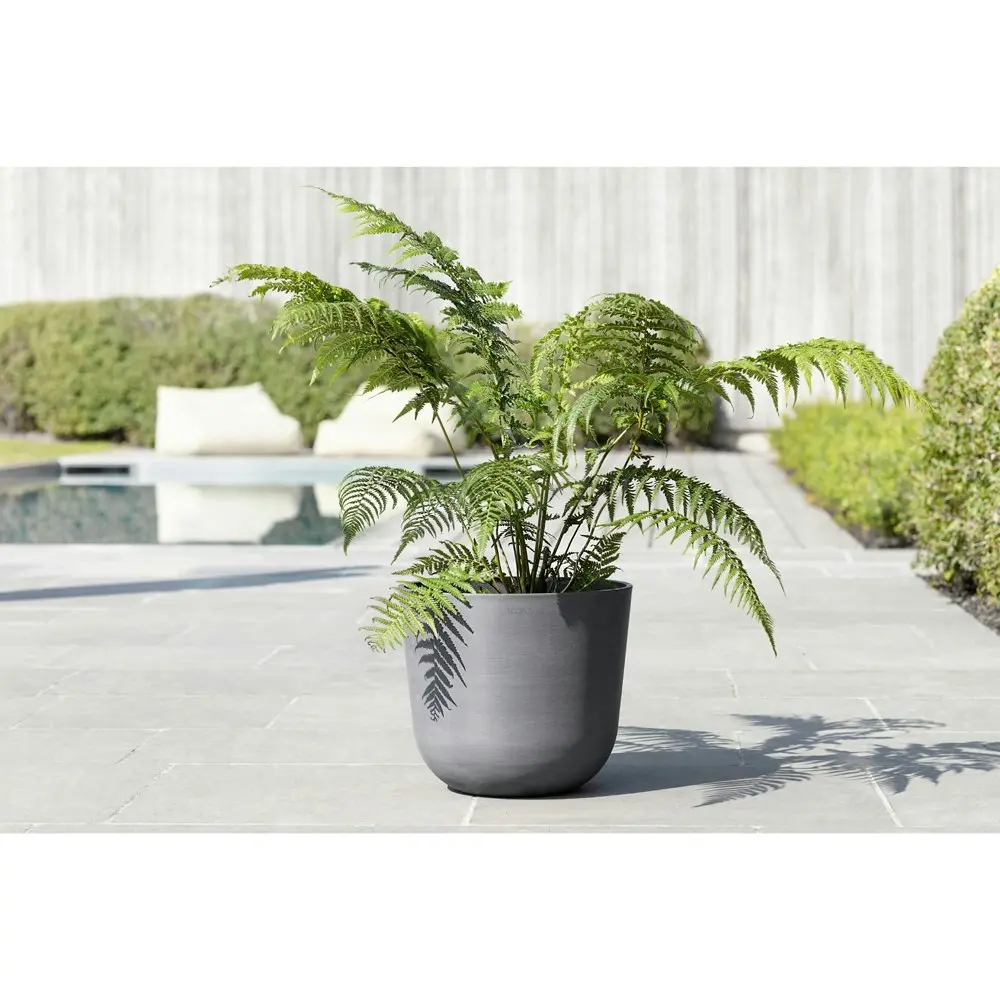 Ecopots Oslo 35cm Home Indoor/Outdoor Decor Durable Garden Plant Pot Grey