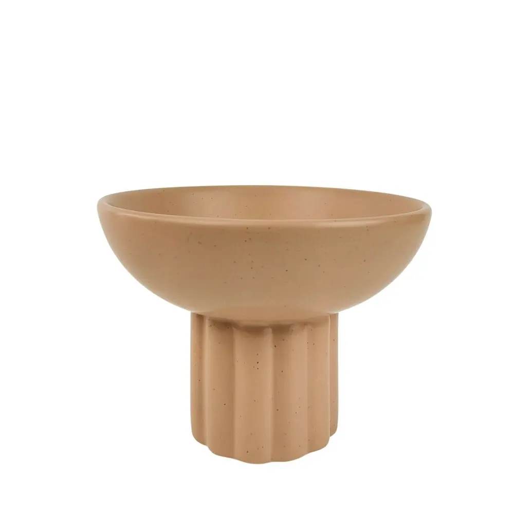 2x Urban Leilani 17cm Ceramic Tall Bowl Home Decor Planter/Vase Display Beige