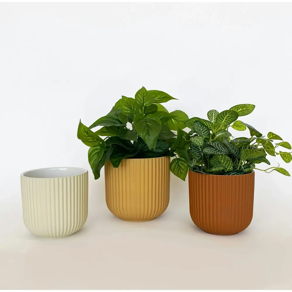 Urban Brooklyn 17cm Ceramic Planter Flower/Plant Pot Home Decor Large Mustard