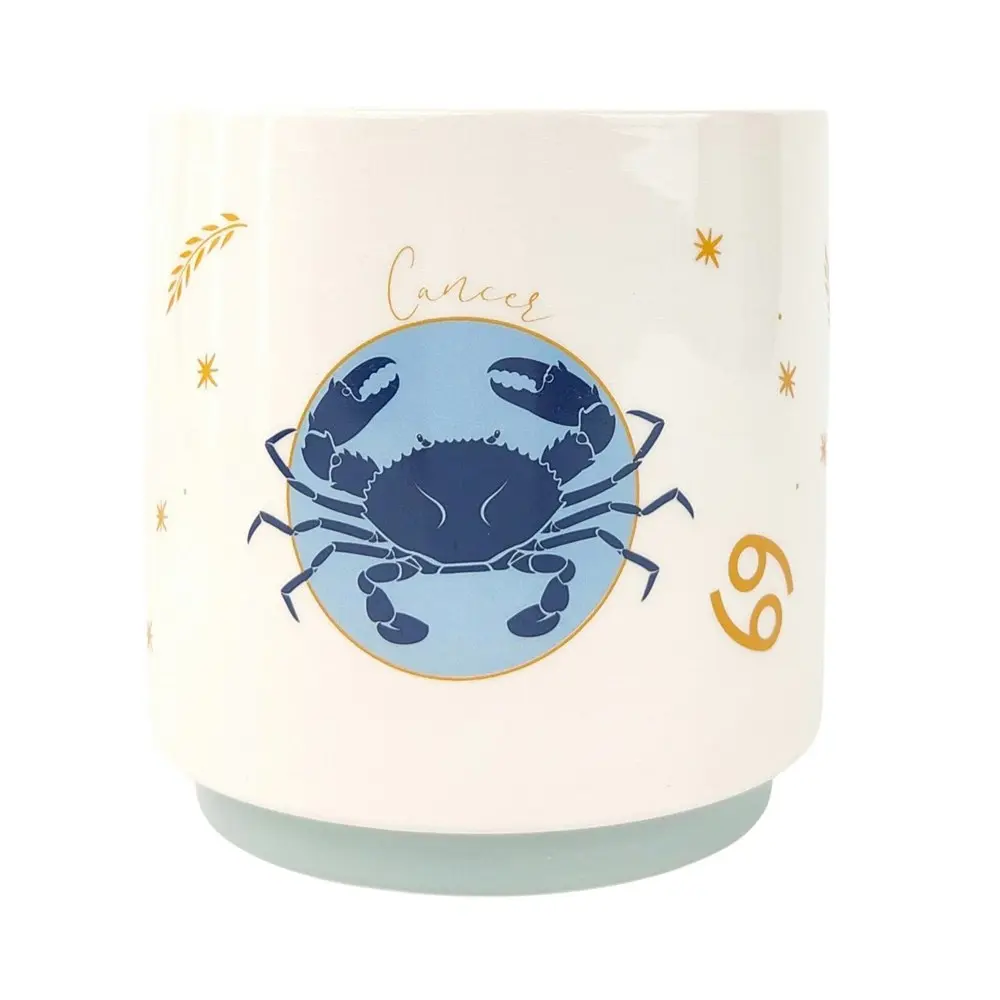 2x Urban Cancer Zodiac 13cm Ceramic Planter Flower/Plant Pot Home Decor Sml Blue