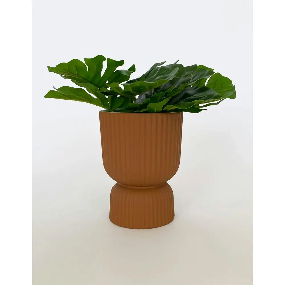 2x Urban Brooklyn Abstract 16cm Planter Flower/Plant Pot Decor Medium Terracotta