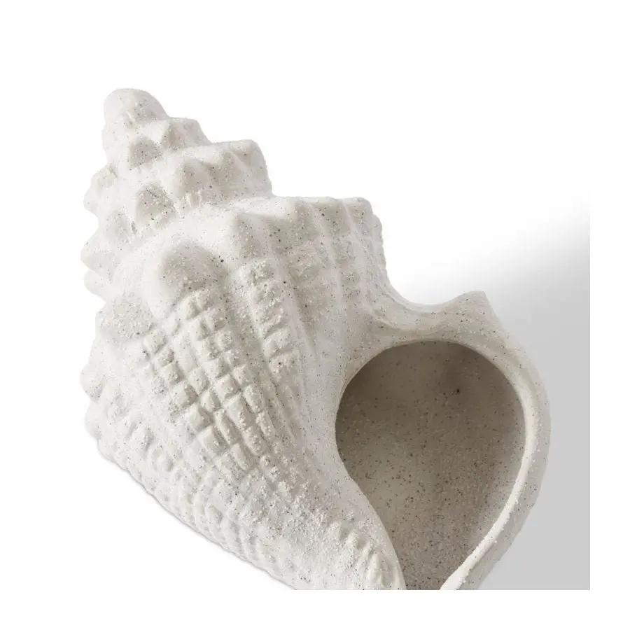 2x E Style Conch 25cm Ceramic Shell Home Decorative Ornament/Figurine White