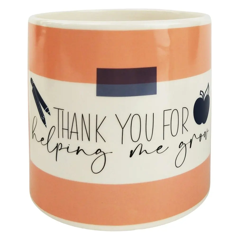 2x Urban Thank You for Helping Me Grow 12cm Planter Plant Pot Small Pink/Navy