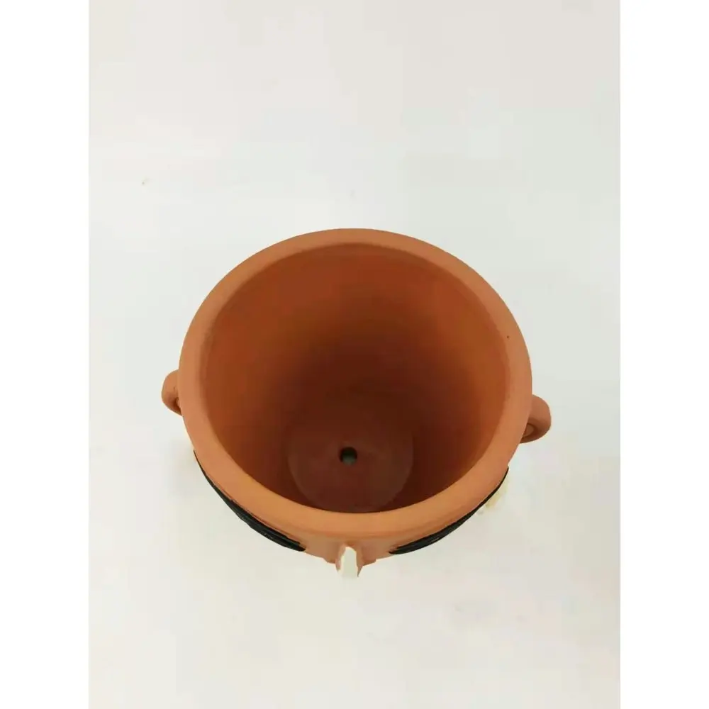 2x Urban Monarch Face 18.5cm Concrete Planter Flower/Plant Pot Small Terracotta