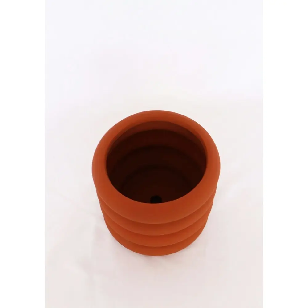 Urban Naomi Ring 13cm Ceramic Planter w/ Saucer Garden Plant Pot Small Orange