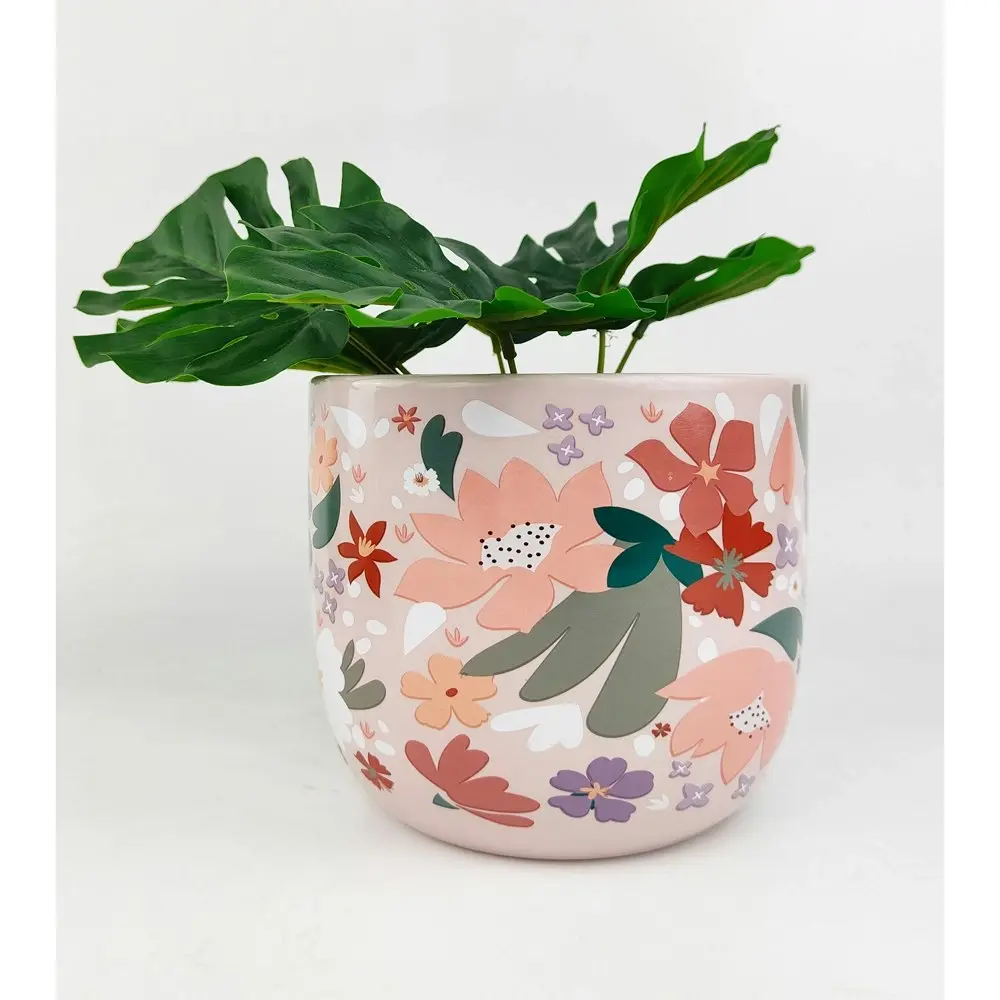 Urban Mae 14cm Ceramic Floral Planter Colourful Flower/Plant Pot Decor Medium