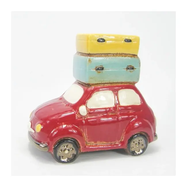 Urban Products 19cm Ceramic Travelling Beetle w/ Suitcases Planter Home Decor