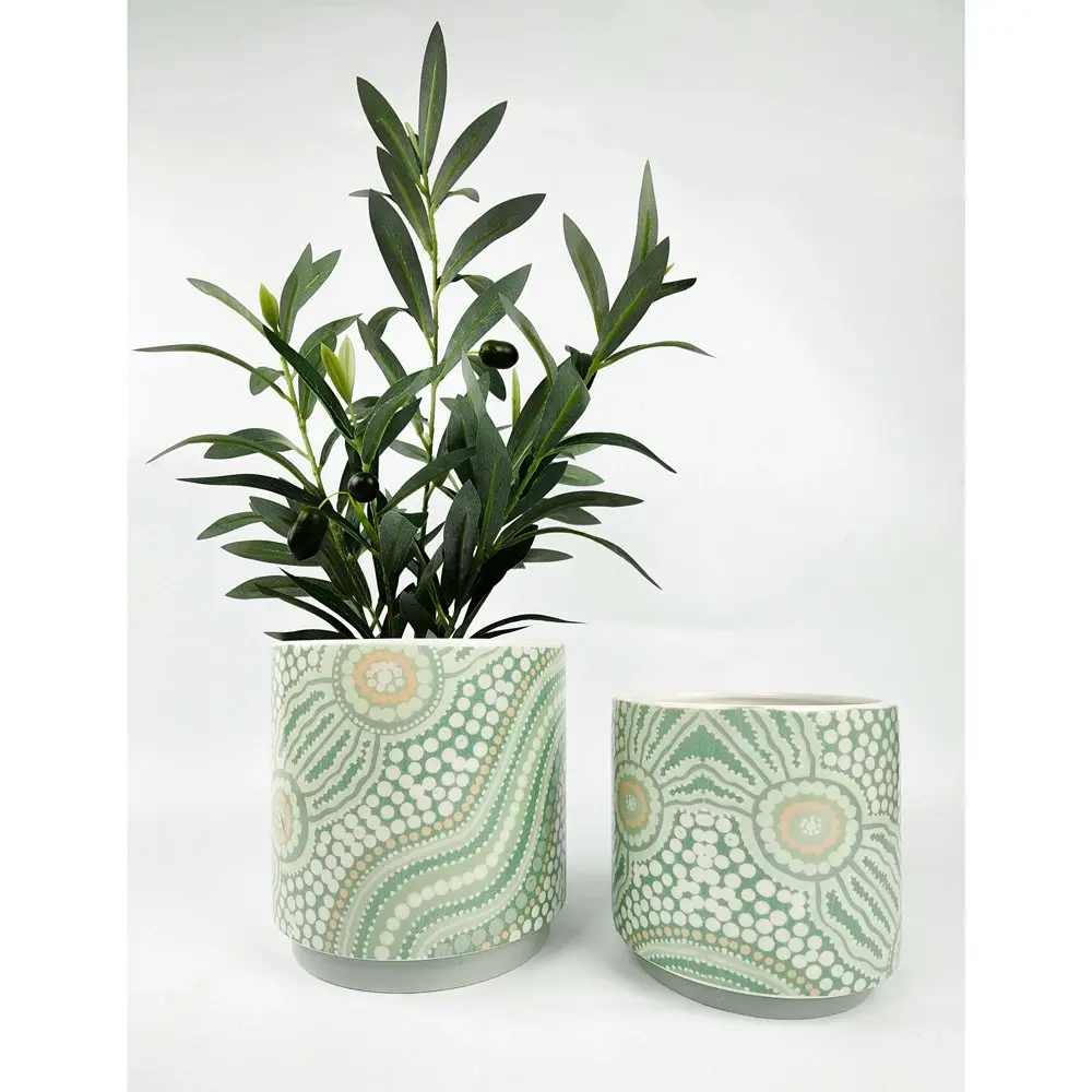 Urban 13cm ES Journey Ceramic Planter Garden Decor Plant/Flower Pot Small Green