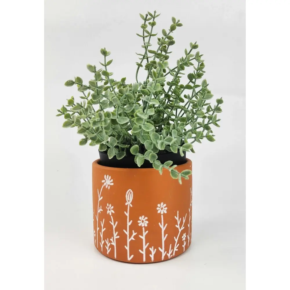 2x Urban Riya 10.5cm Ceramic Plant Pot Planter Garden Decor Small Terracotta