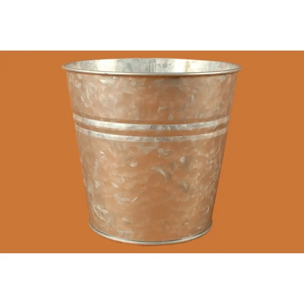 Yard Master Loke 16x15cm Antiqued Plant/Flower Pot Home/Garden Decor Silver