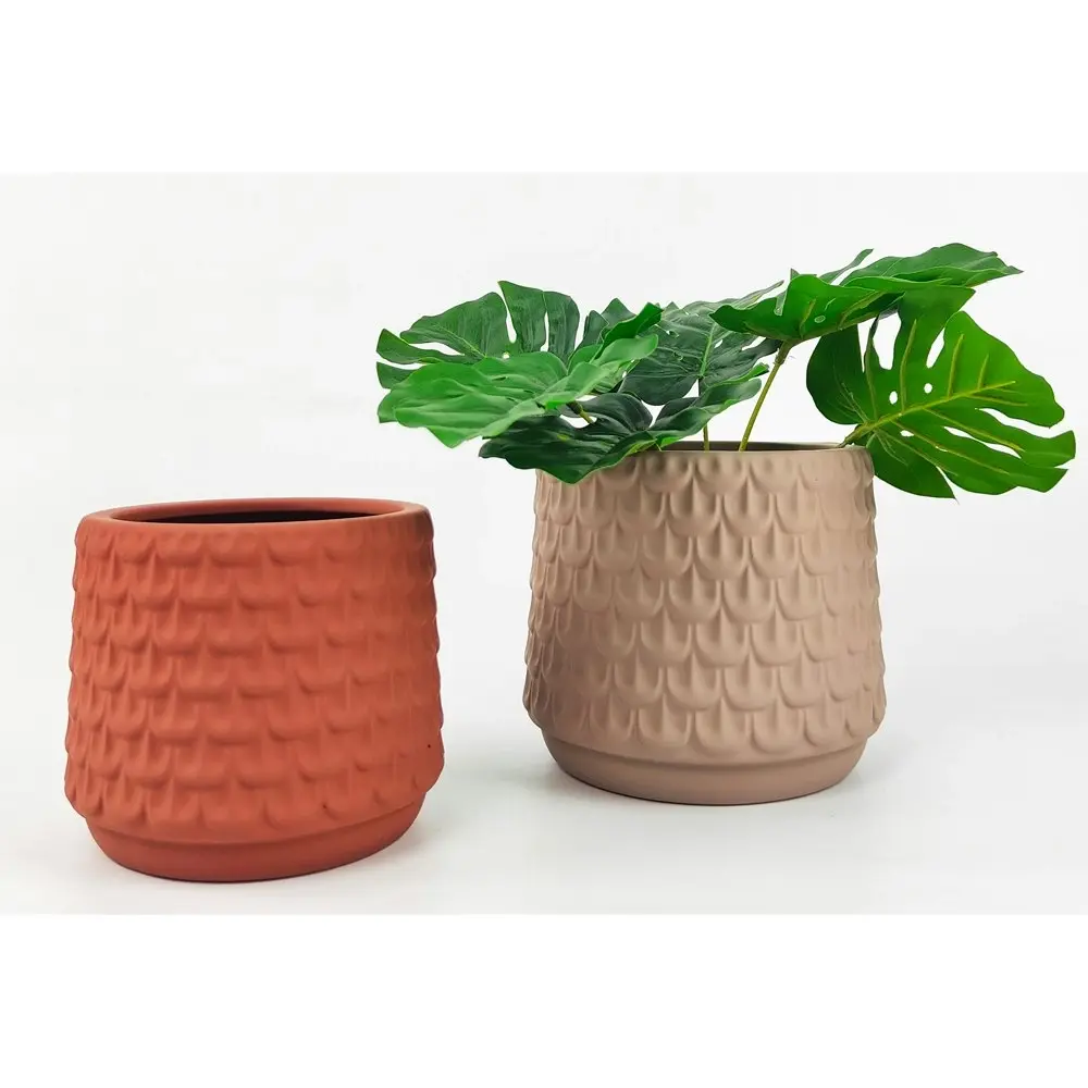 Urban Raelyn 12cm Ceramic Planter Outdoor Garden Plant Pot Small Burnt Coral