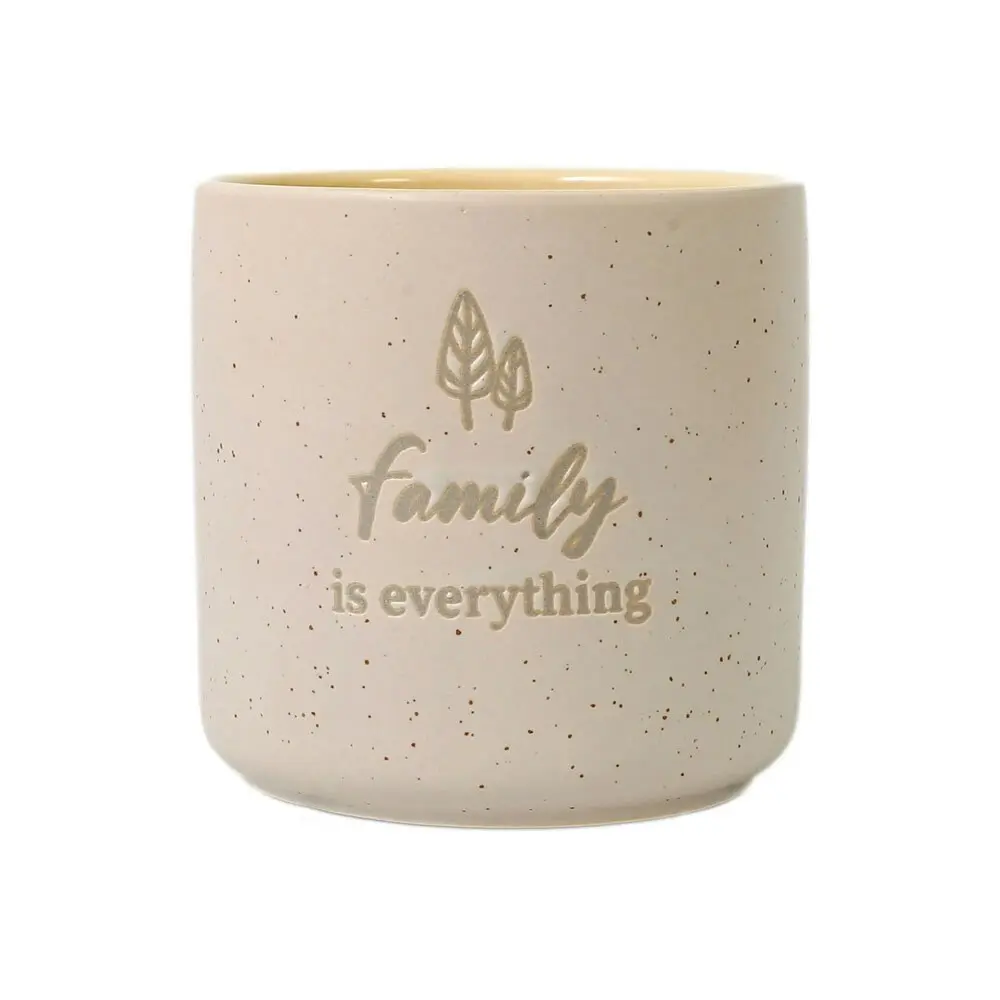 2PK Family 10x10cm Positive Affirmations Ceramic Planter Pot w/Drainage Hole