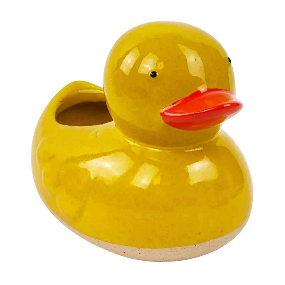 2x Urban 9.5cm Ducky Ceramic Planter Garden Decor Plant/Flower Pot Small Yellow