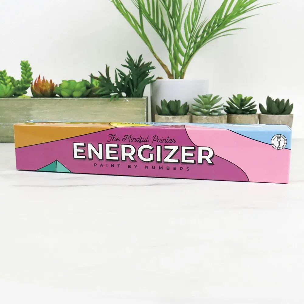 Gift Republic The Mindful Painter Energizer Hanging Canvas Paint By Number Kit