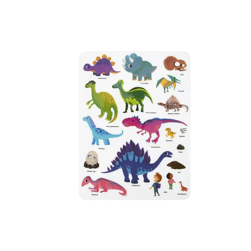 2PK Tooky Toy Silicone Sticker Dinosaur Museum & Busy City Kids Activity Book 3+