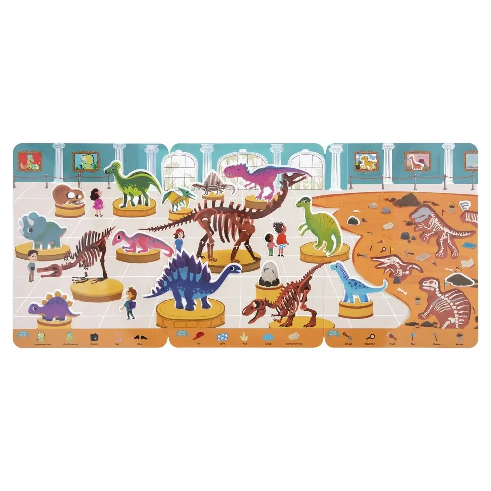 2PK Tooky Toy Silicone Sticker Dinosaur Museum & Busy City Kids Activity Book 3+