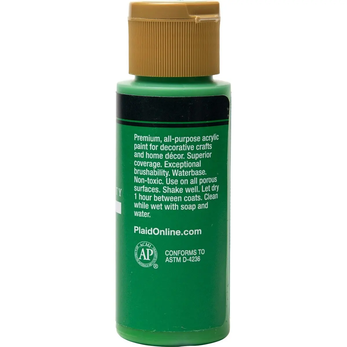 Plaid FolkArt Premium 59ml Water-Based Bright Green Acrylic Paint Matt Finish