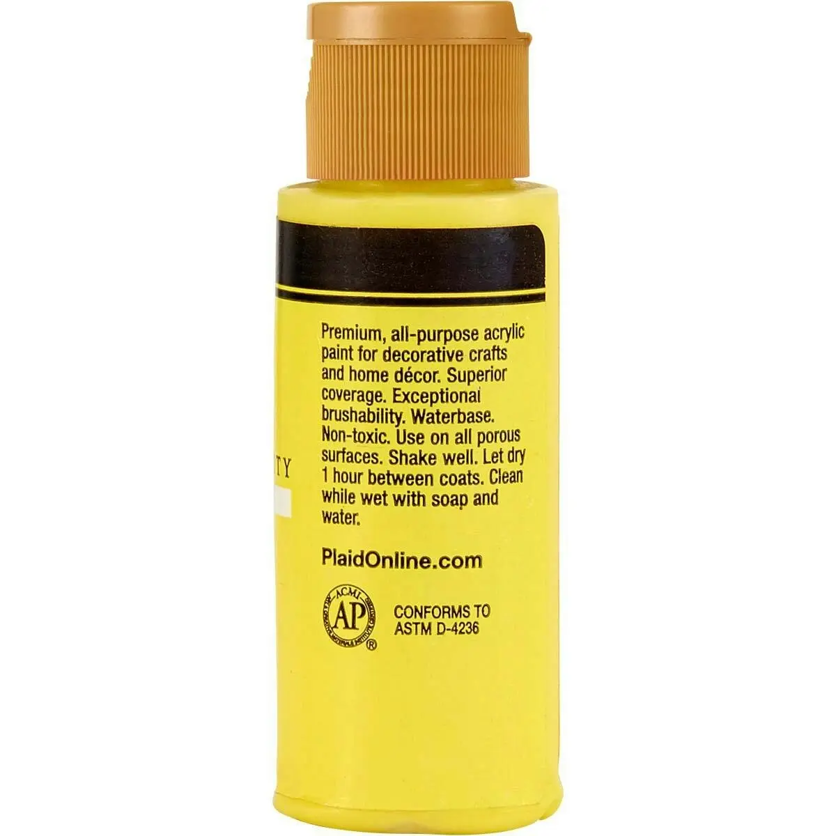 Plaid FolkArt Premium 59ml Water-Based Sunny Yellow Acrylic Paint Matt Finish