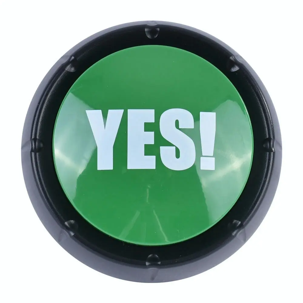 Living Today Yes! & No! Sound Effect Novelty Joke Talking Response Button Toy 8+