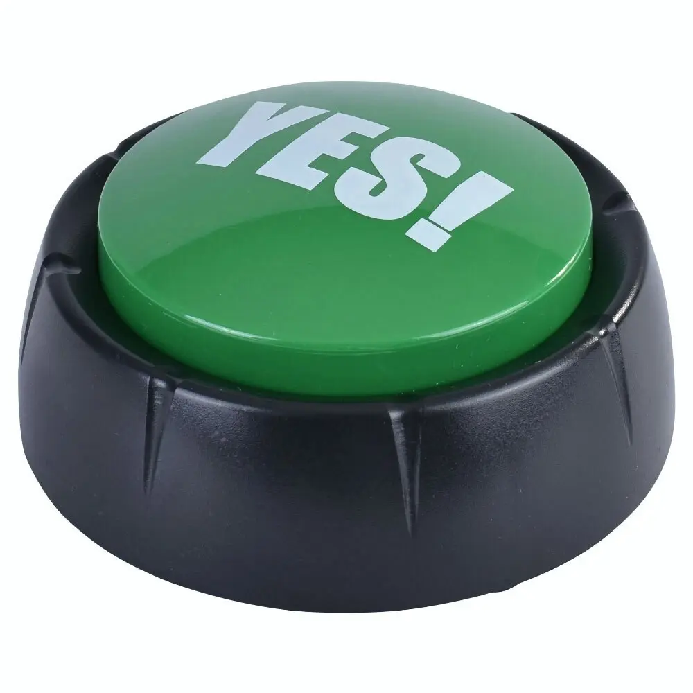 Living Today Yes! & No! Sound Effect Novelty Joke Talking Response Button Toy 8+