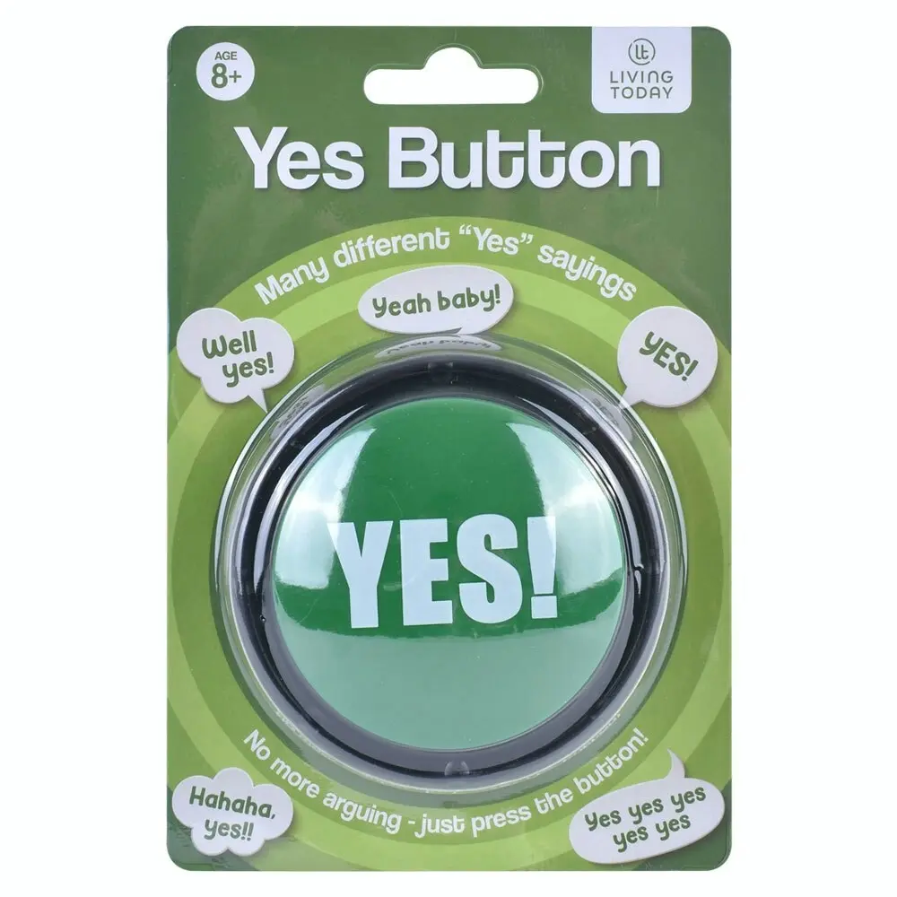 Living Today Yes! & No! Sound Effect Novelty Joke Talking Response Button Toy 8+