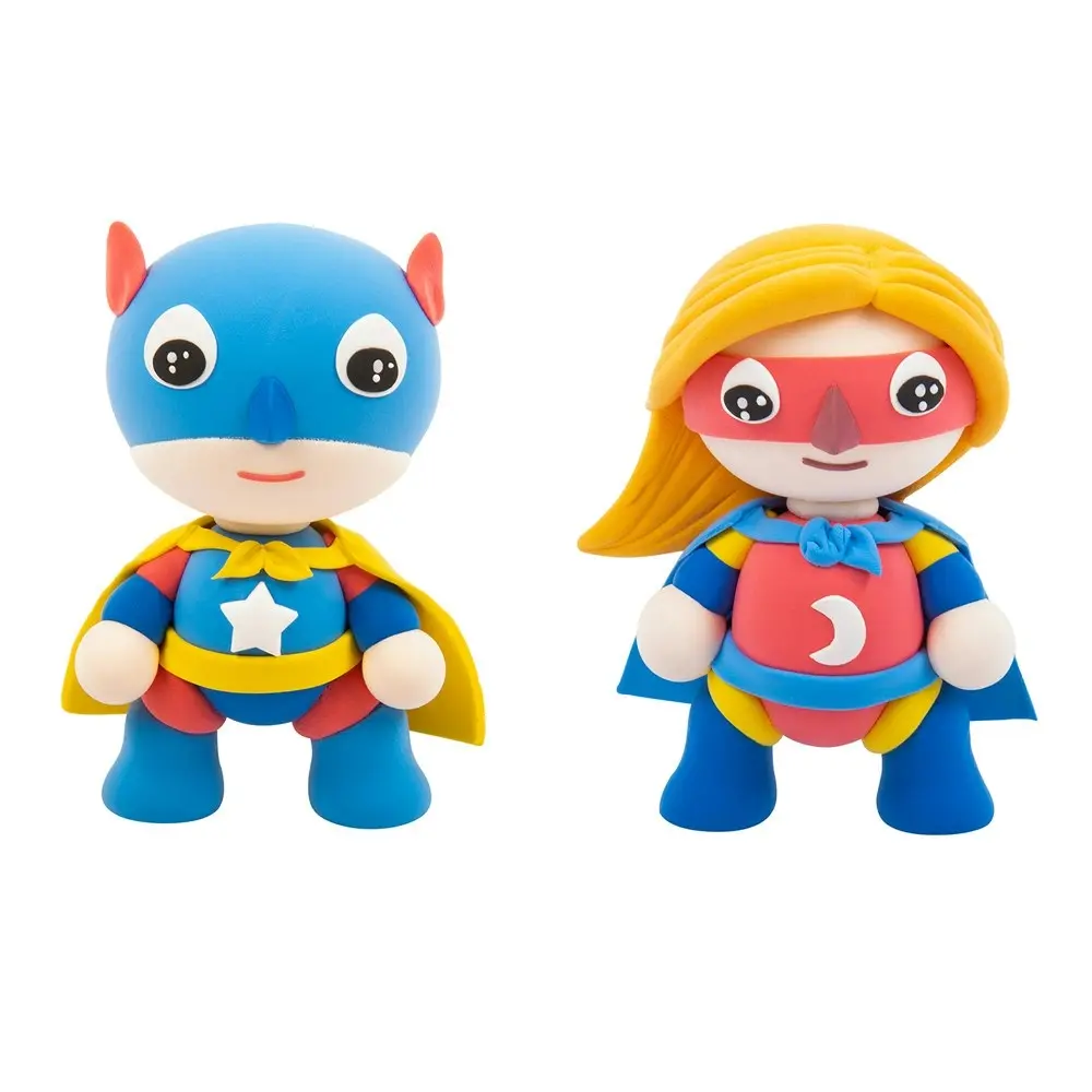 Fizz Creations Make Your Own Dough Super Hero Kids Art Craft Modelling Set 3+