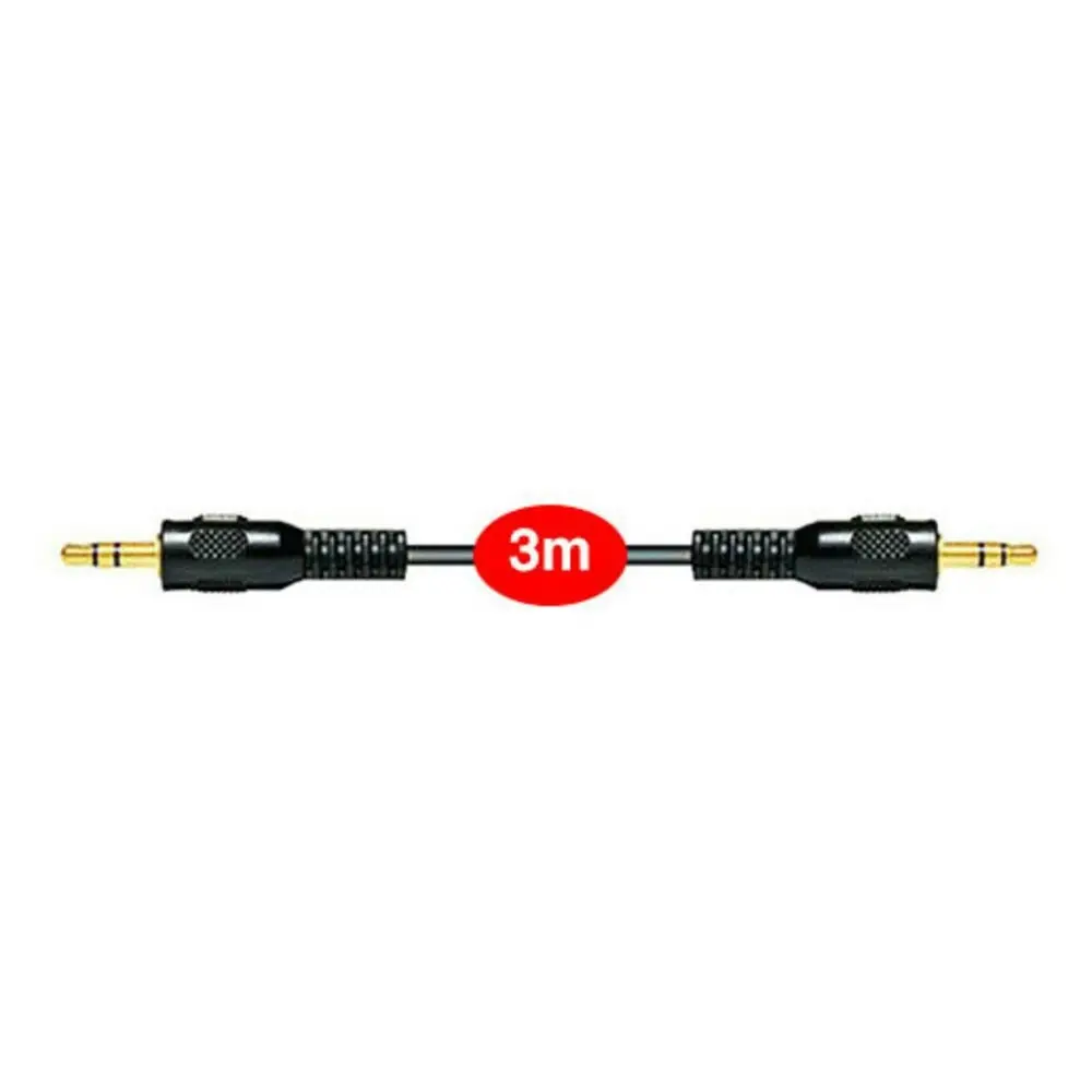 3pc Sansai 3m Stereo AUX/Cable Audio 3.5mm Male to Male/Auxiliary Cord/Extension