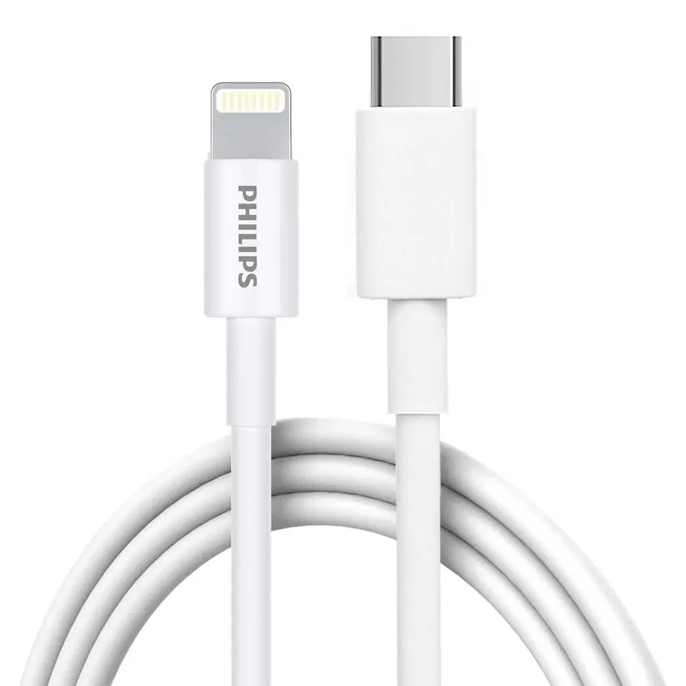 Philips 1.25m USB-C to Lightning Charge Cable Mfi Certified Connector For iPhone