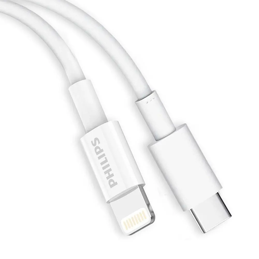 Philips 1.25m USB-C to Lightning Charge Cable Mfi Certified Connector For iPhone