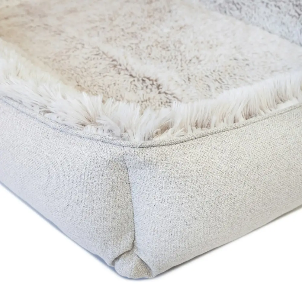 Superior Pet Plus Washable Dog Lounger Aspen Plush Faux Fur Pet Bed Mini