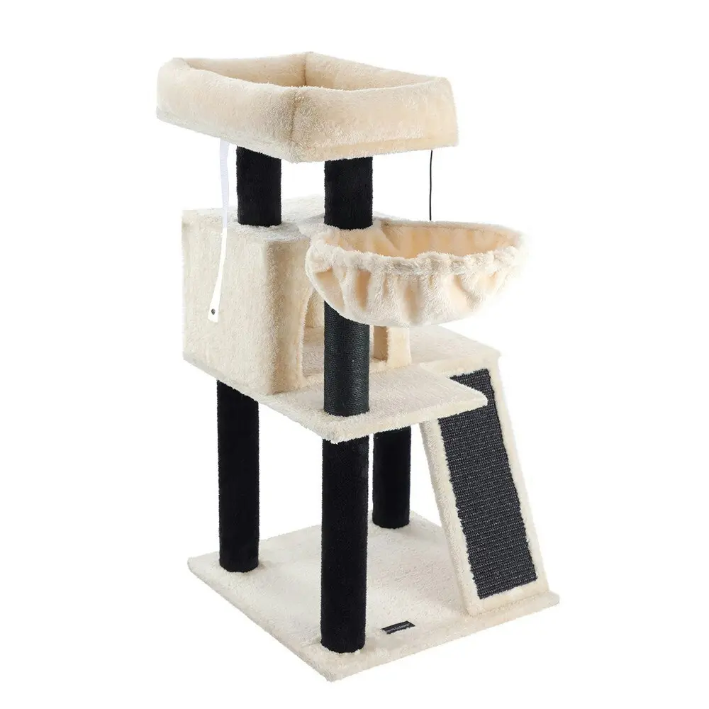 Paws & Claws 98cm Catsby Clifton Condo Cat/Kitten Tree Indoor Play House Cream