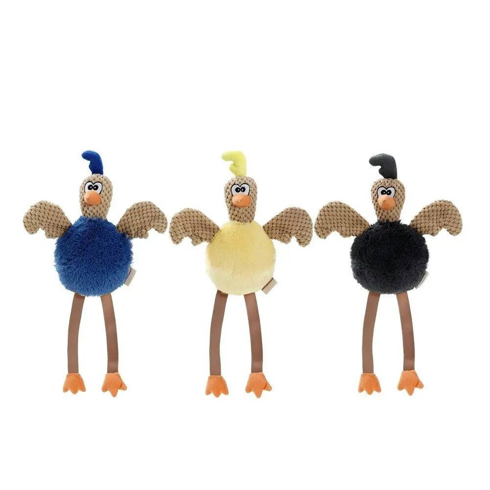 Paws N Claws Pets Stretchy Leg Chicken 40x24cm Toy w/ Built-In Squeaker Assorted