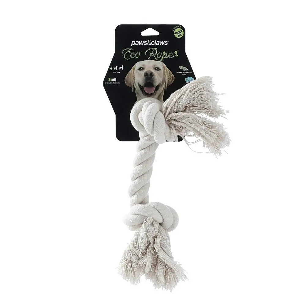 2x Paws & Claws 30cm Eco Braided/Knot Rope Pet/Dog Cotton Teeth Clean Chew Toy