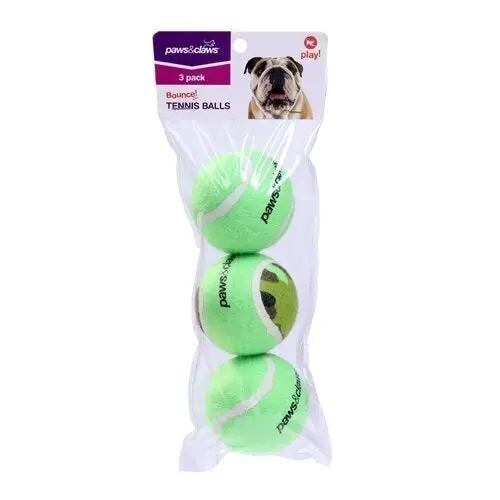 2x 3PK Paws & Claws 6cm Tennis Balls Camo Dog Interactive Fun Toys Play Assort