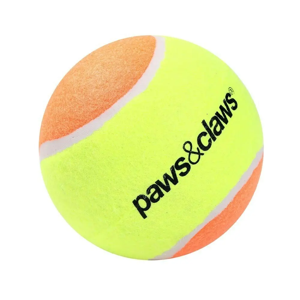 2x Paws And Claws 10cm Jumbo Tennis Balls Durable Dog/Pet/Cat Play Toy Assorted