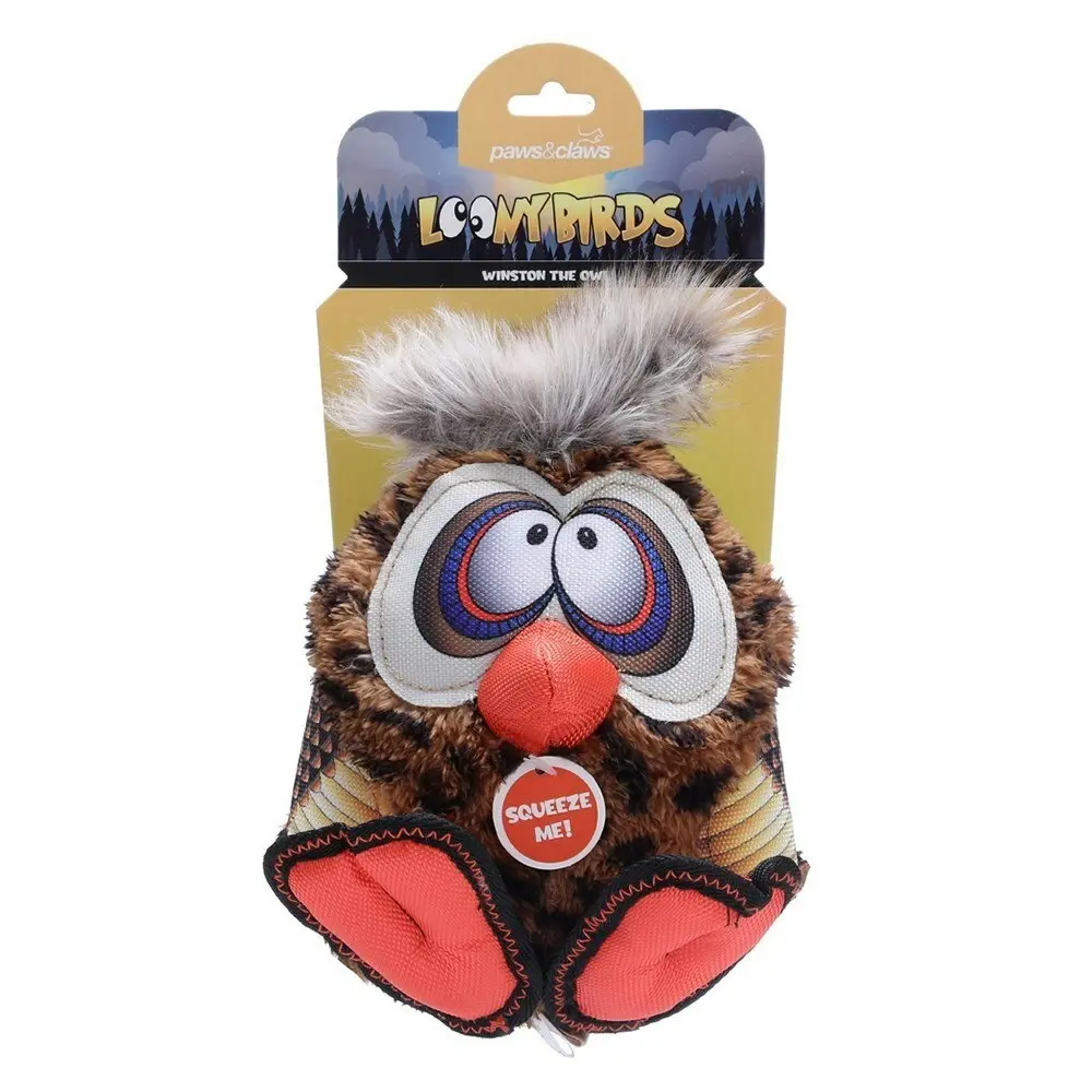 Paws & Claws Loony Birds Plush/Soft Pet/Dog Play/Interactive Toy 17.5cm Assorted