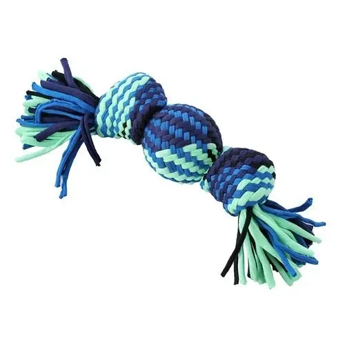 3x Paws & Claws Woven Rope Squeaker Pet/Dog Play/Interactive Toy Assorted 30cm