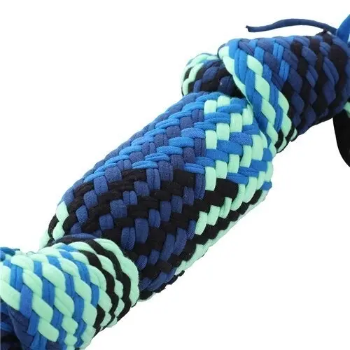 3x Paws & Claws Woven Rope Squeaker Pet/Dog Play/Interactive Toy Assorted 30cm