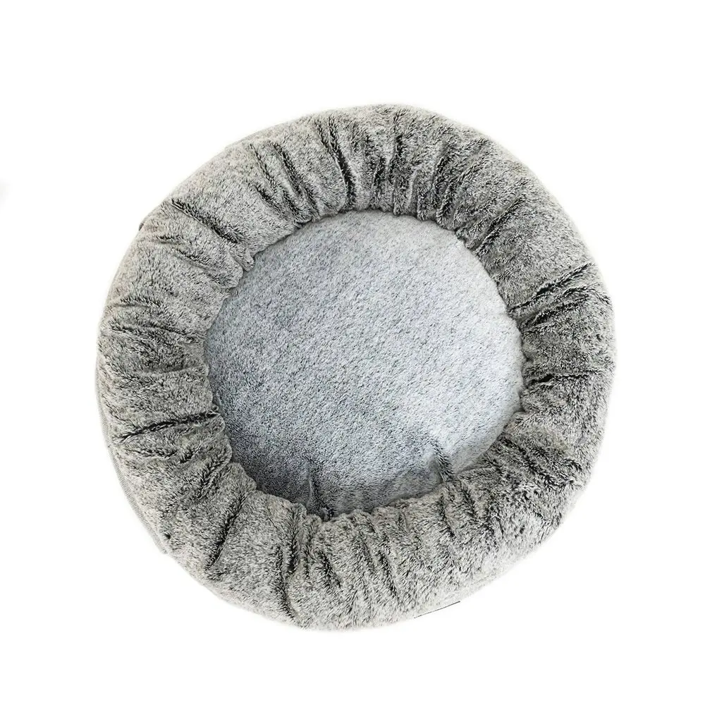 Superior Pet Plus Harley Pet/Dog Bed Harlow Grey & Artic Faux Fur Medium 60cm