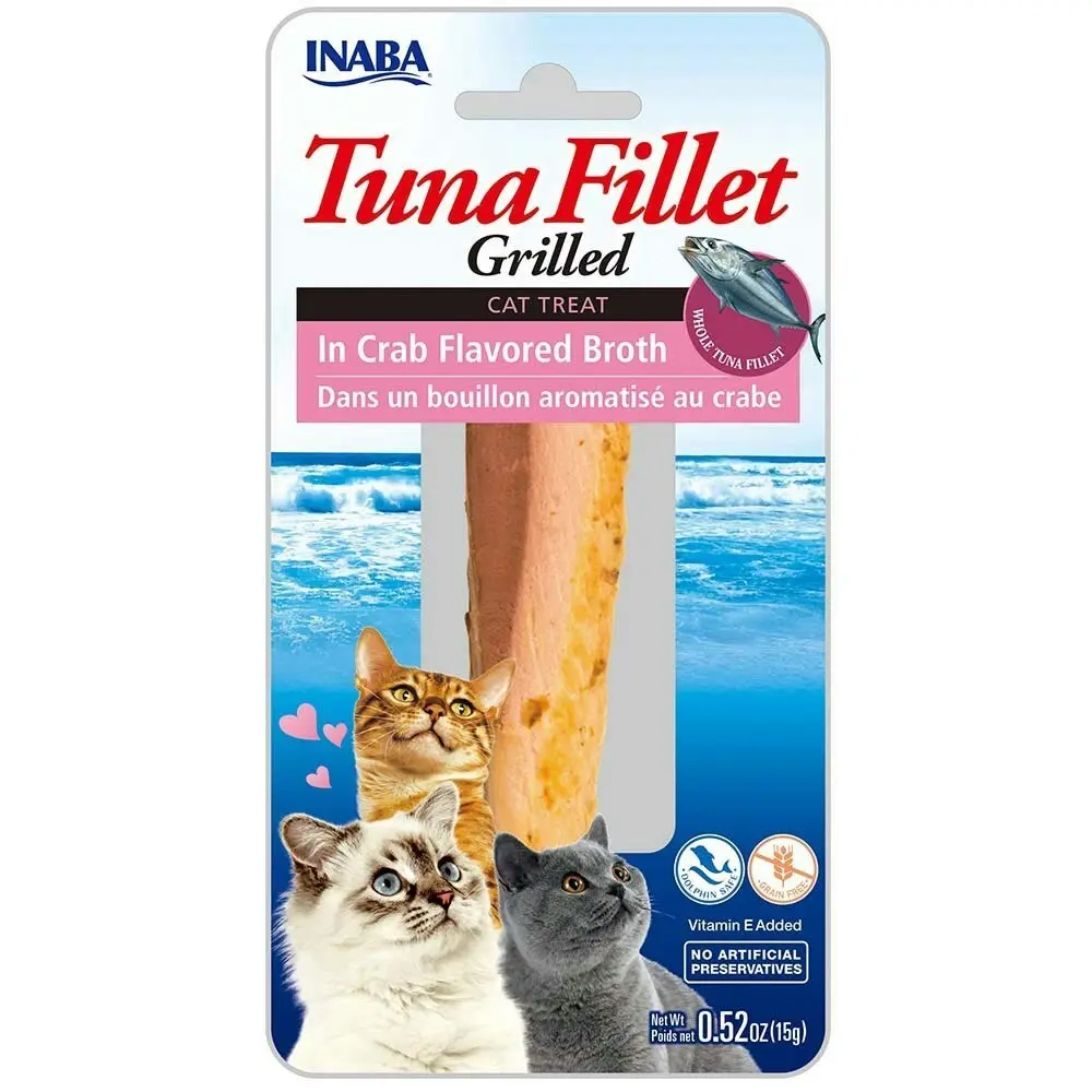 6PK INABA Grilled Tuna Fillet in Crab Flavoured Broth Cat Pet Food/Treat Meal