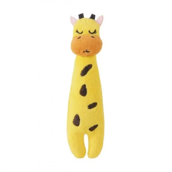 3x Rosewood Eco Friendly Pet/Cat Giraffe Plush Grab Interactive Play Toy Yellow