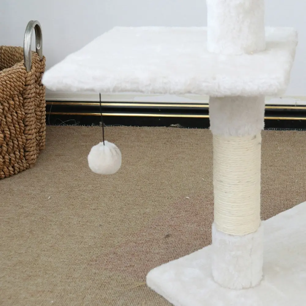 Catio 40x119cm Tranquility Abode Scratching Post Cat Tree Furniture Pet Play WHT