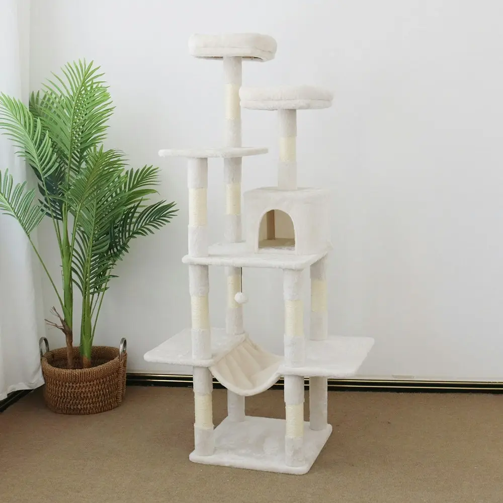 Catio Tranquility 50x174cm Condo Pet Cat Scratching Post Play Furniture Tree WHT