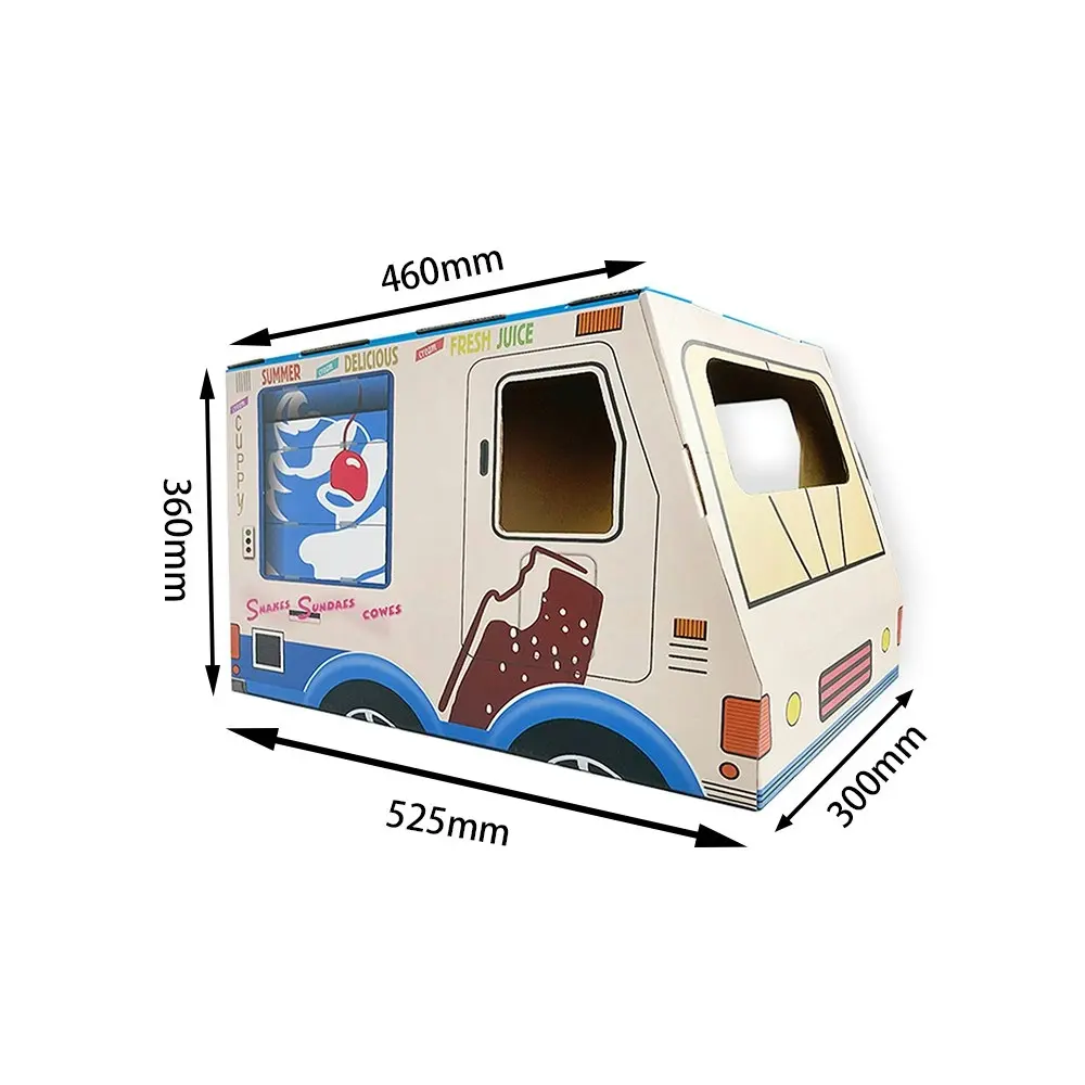 Zodiac Pet Cat 38x39cm Scratcher Ice Cream Van Scratching Furniture House Blue