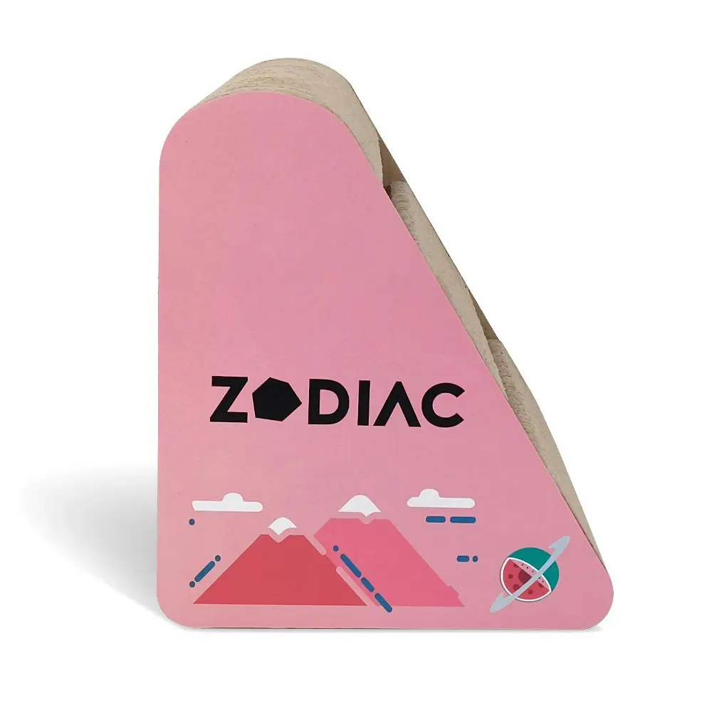 2x Zodiac Watermelon 28x17cm Triangle Pet Cat Scratcher w/ Ball Interactive Toy