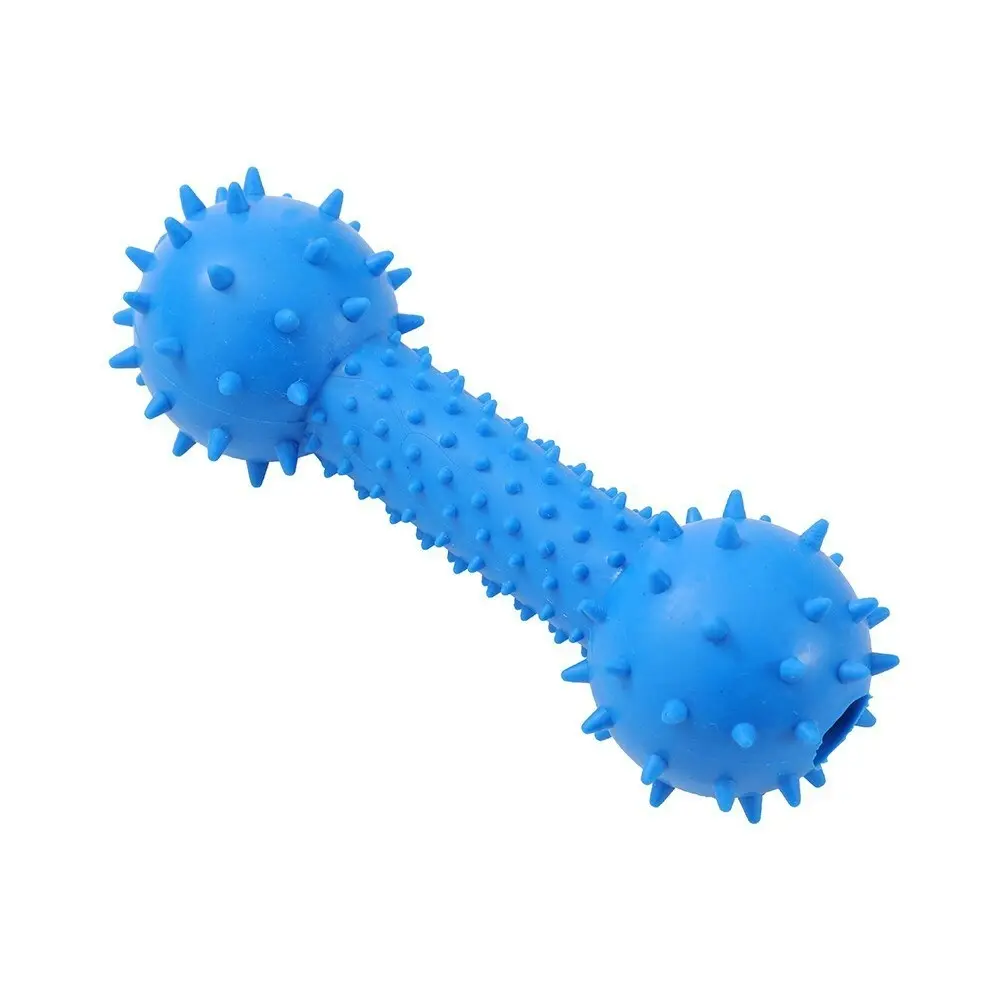 6x Paws & Claws Rubber 14.5x5cm Dumbbell Pet/Dog Interactive Play Toy Assorted