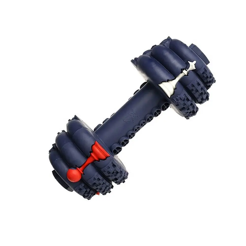 Petopia Ultra Tough 17cm Rubber Dumb Dumbbell Dog Toy Treat Medium Assorted