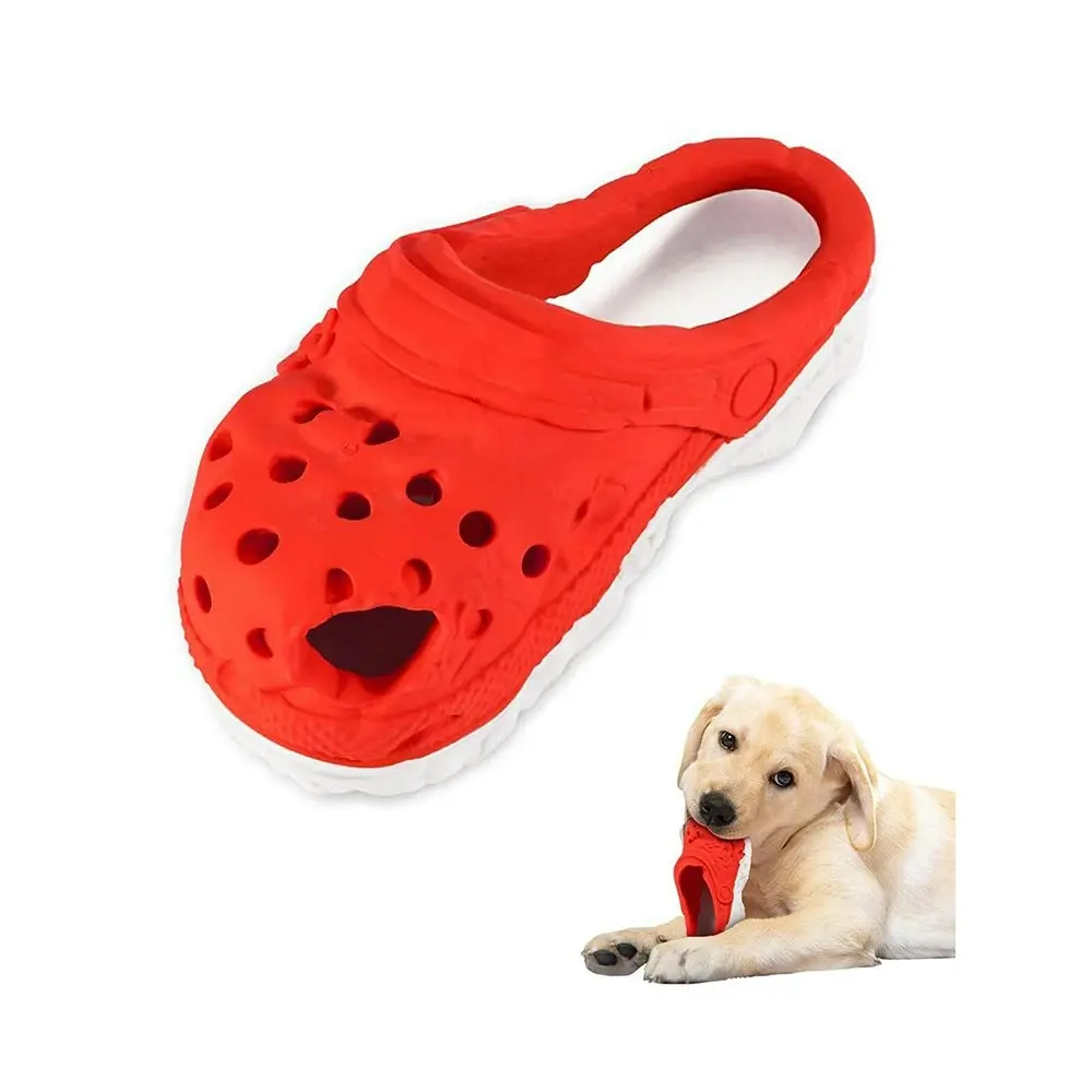 Petopia Ultra Tough 16cm Rubber Cozy Slipper Dog Toy Treat Dental Large Assorted