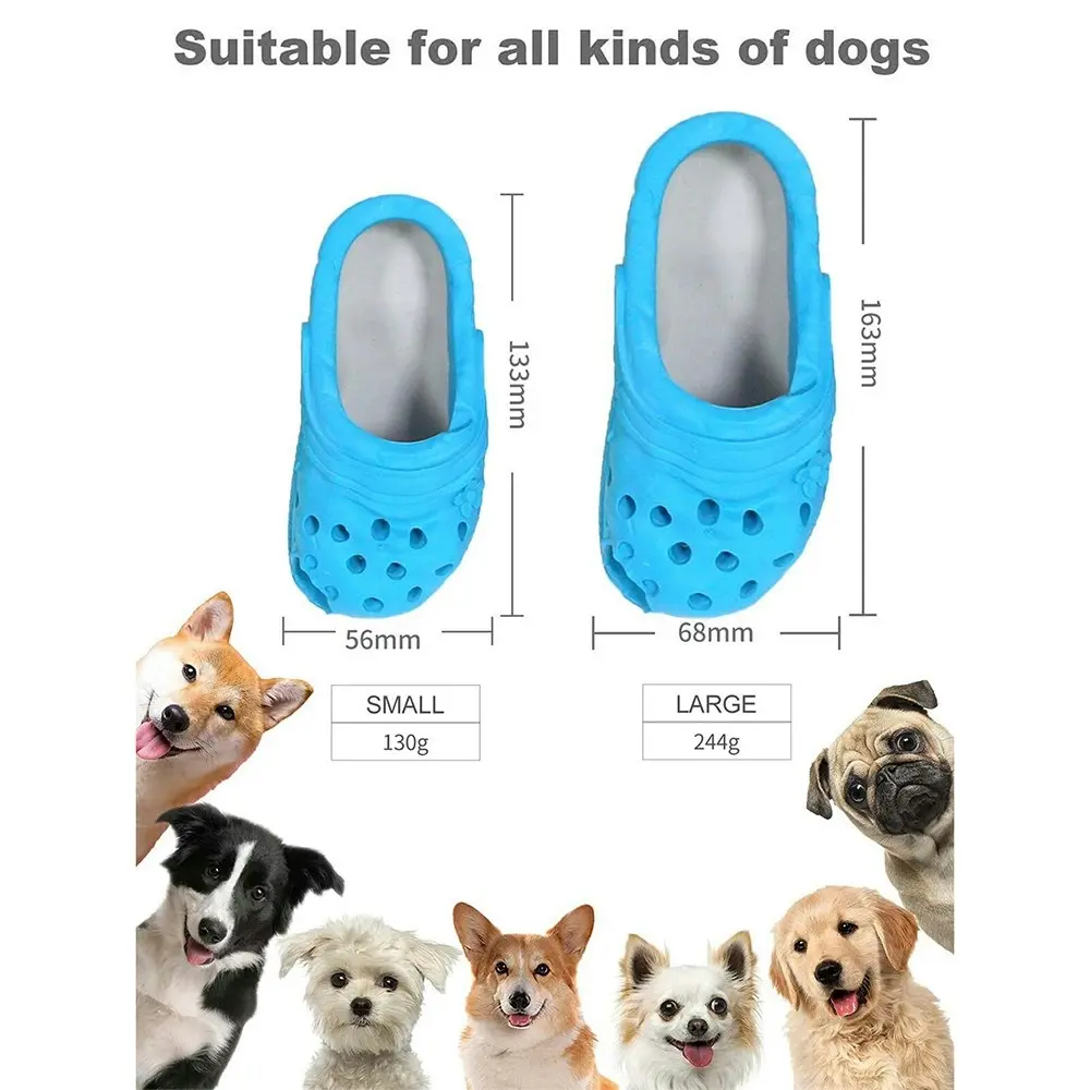 Petopia Ultra Tough 16cm Rubber Cozy Slipper Dog Toy Treat Dental Large Assorted