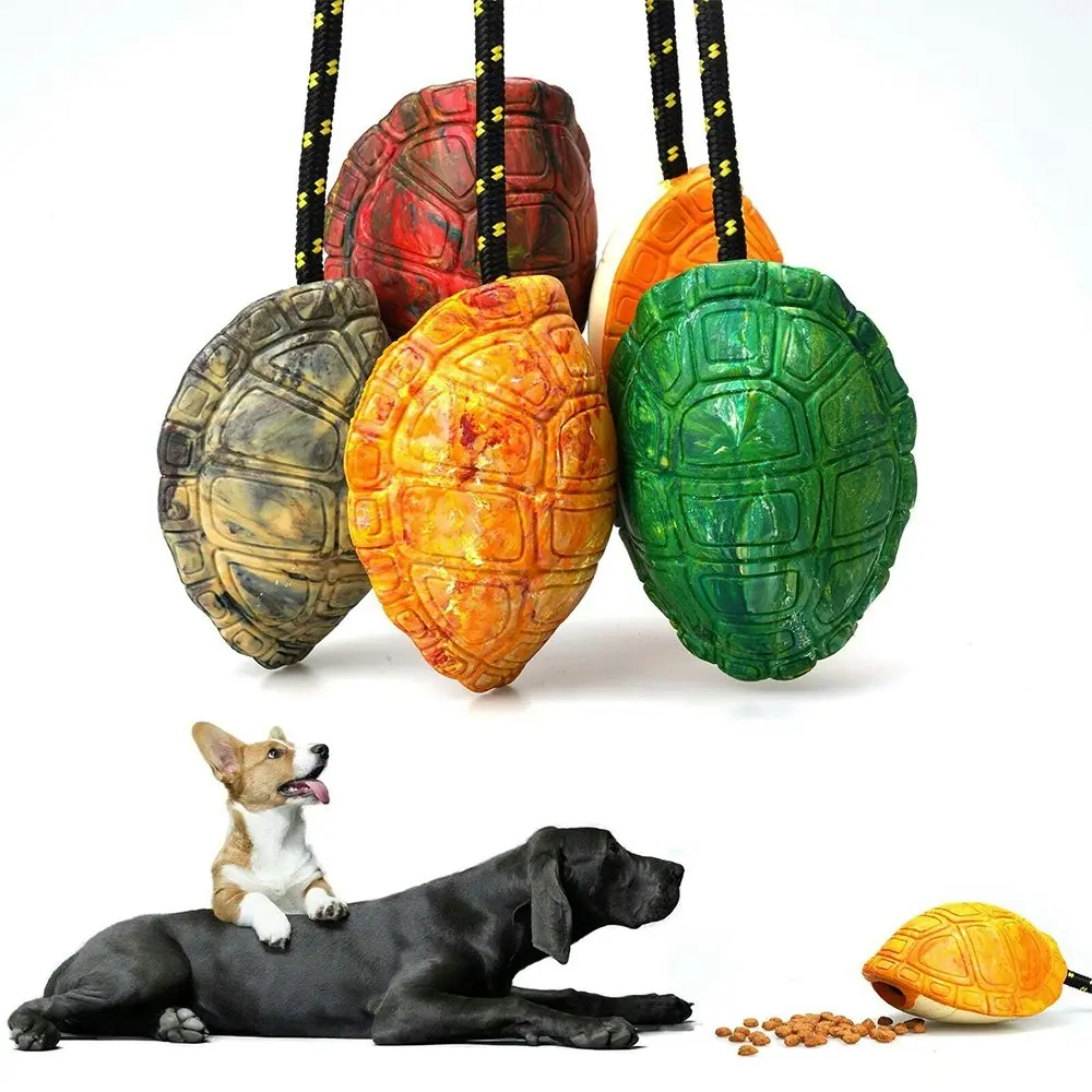 Petopia Ultra Tough Rubber Titan Turtle Dog Toy Chew Treat/Reward Large Assorted